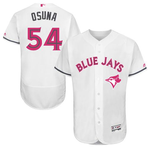 Blue Jays #54 Roberto Osuna White Flexbase Authentic Collection Mother's Day Stitched MLB Jersey - Click Image to Close